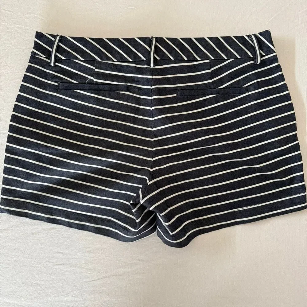 Lands’ End | Blue & White Striped Low Rise Shorts | Women’s 10P